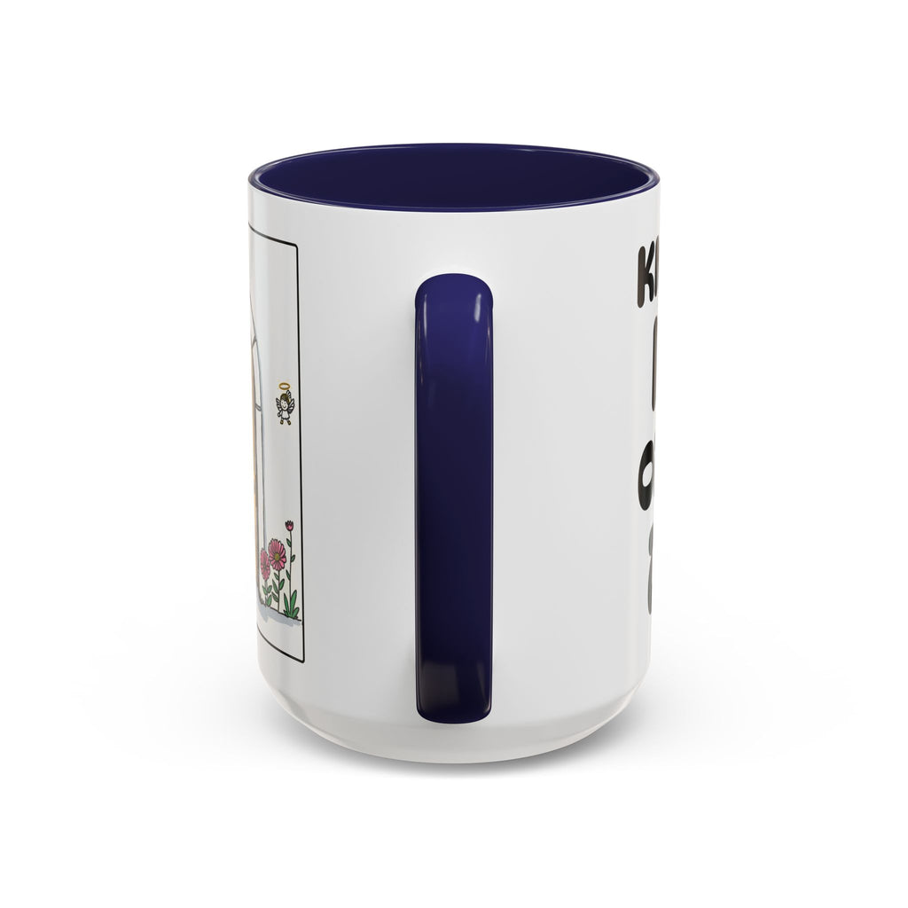 Knock And I WILL OPEN the DOOR — Illustrated Inspirational Accent Mug (11/15oz)