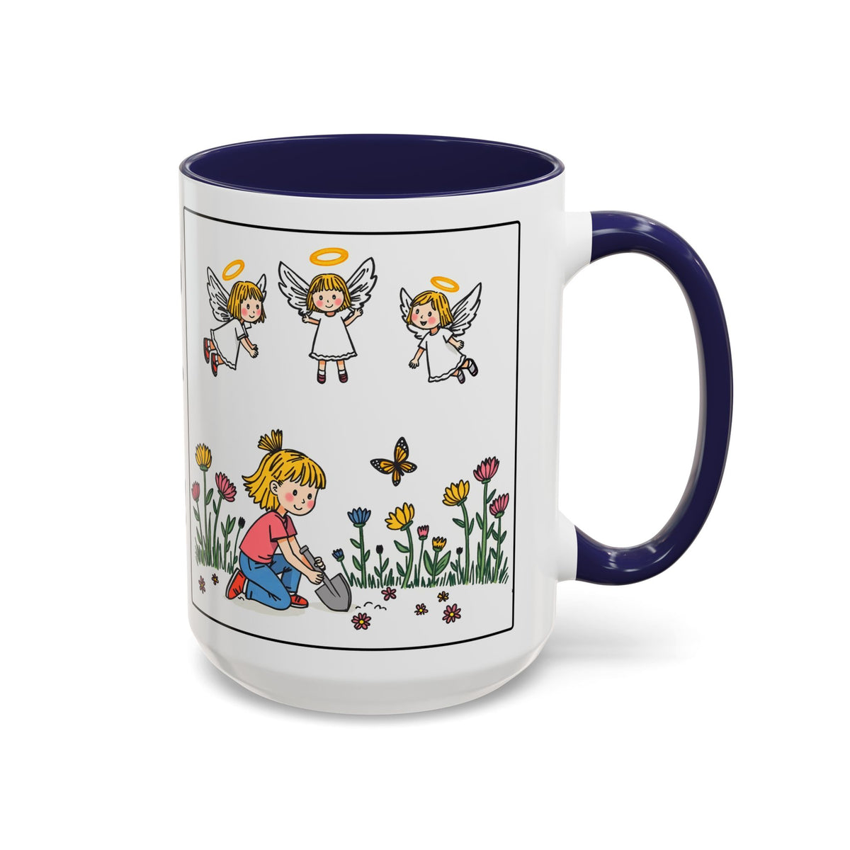 Keep Doing Good Your Harvest Is On It's Way — Accent Coffee Mug —  II - Christian Inspirational Angel Design (11/15oz)