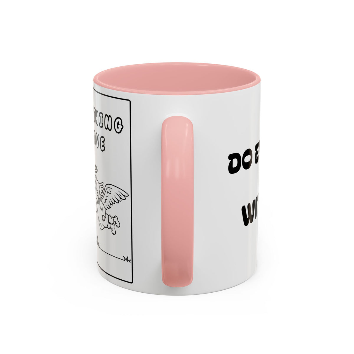 Do Everything With Love —  Accent Coffee Mug — Inspirational Kid-Friendly Ceramic Mug (11/15oz)