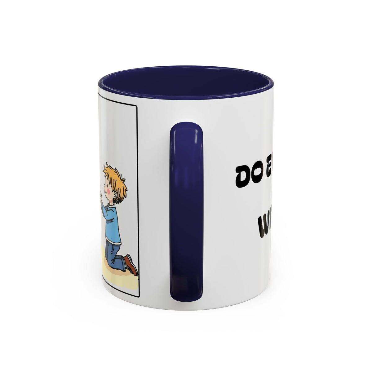 Do Everything With Love II —  Accent Coffee Mug — Inspirational Kid-Friendly Ceramic Mug (11/15oz)