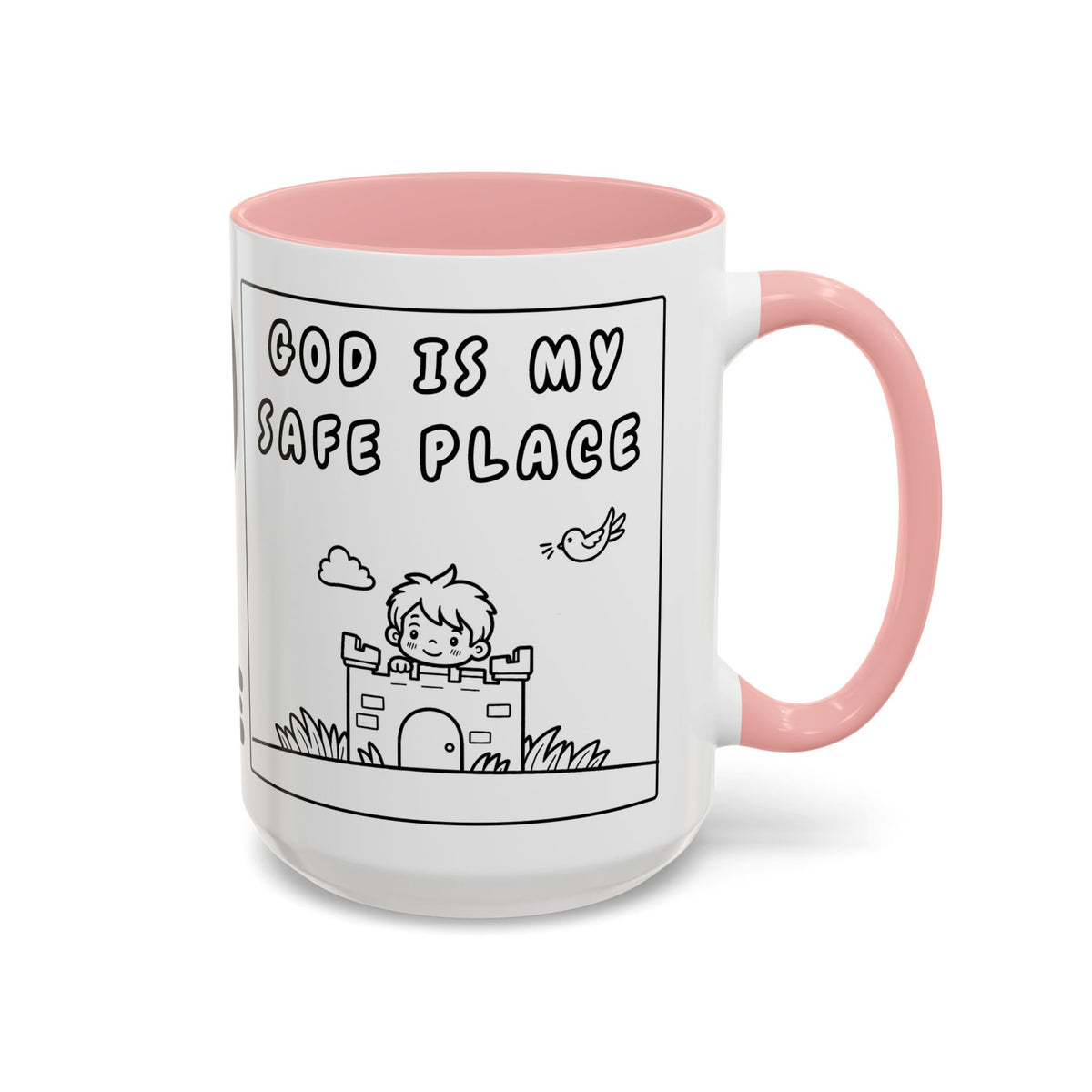 God Is My Safe Place — Christian Accent Coffee Mug —  Inspirational Coffee Cup