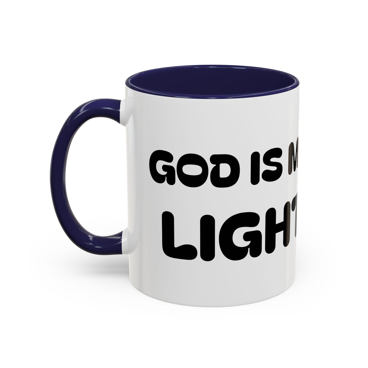 God Is My Light —  Accent Coffee Mug — Inspirational Christian Faith Mug (11/15oz)