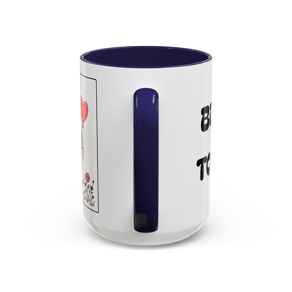 Be Happy Together — Accent Coffee Mug — Kids Balloons Doves Ceramic Gift (11/15oz)