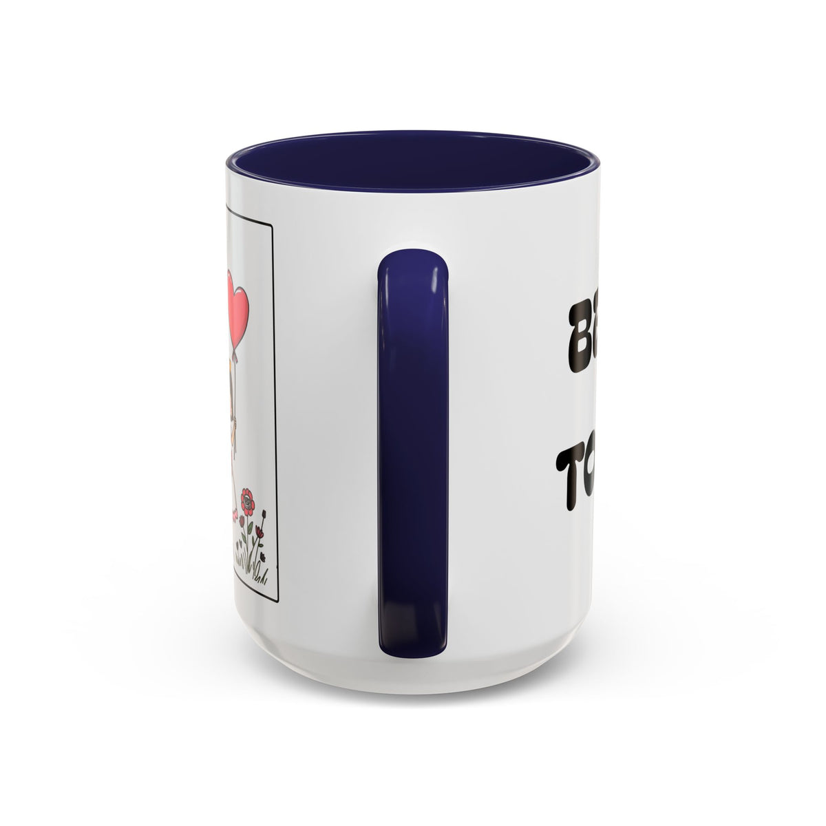 Be Happy Together — Accent Coffee Mug — Kids Balloons Doves Ceramic Gift (11/15oz)