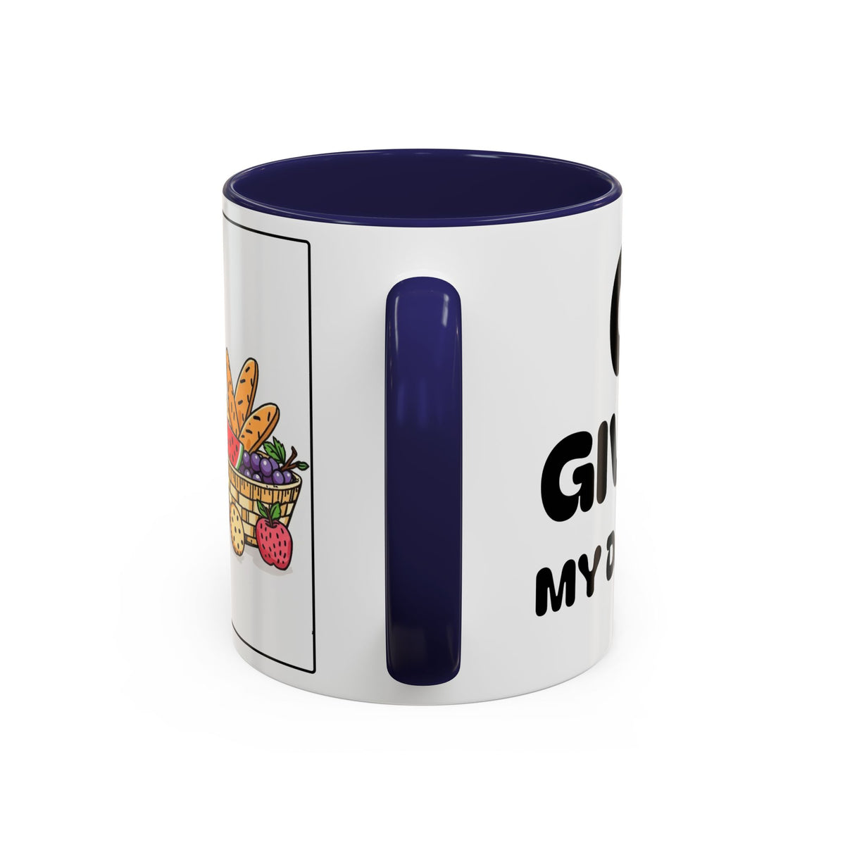 God Gives Me My Daily Bread II Daily Bread — Accent Coffee Mug —  Inspirational Christian Mug
