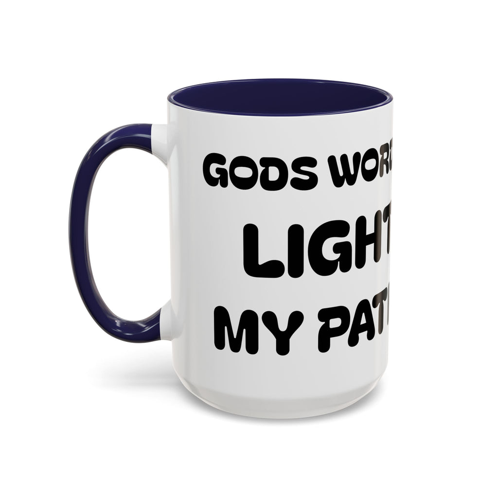 Gods Words Light My Path — Accent Coffee Mug