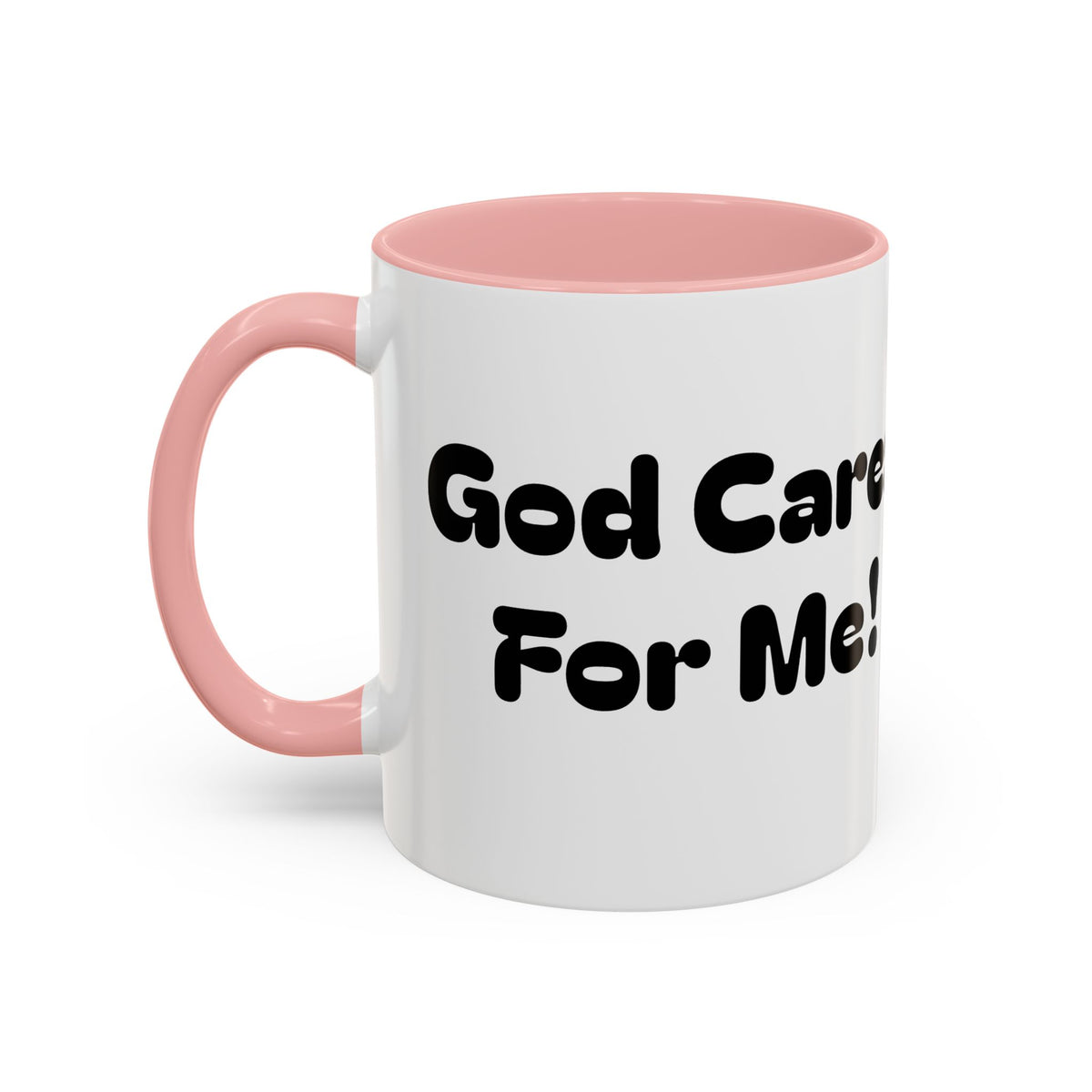 God Cares For Me — Accent Coffee Mug — Inspirational Faith Nursery Design (11/15 oz)