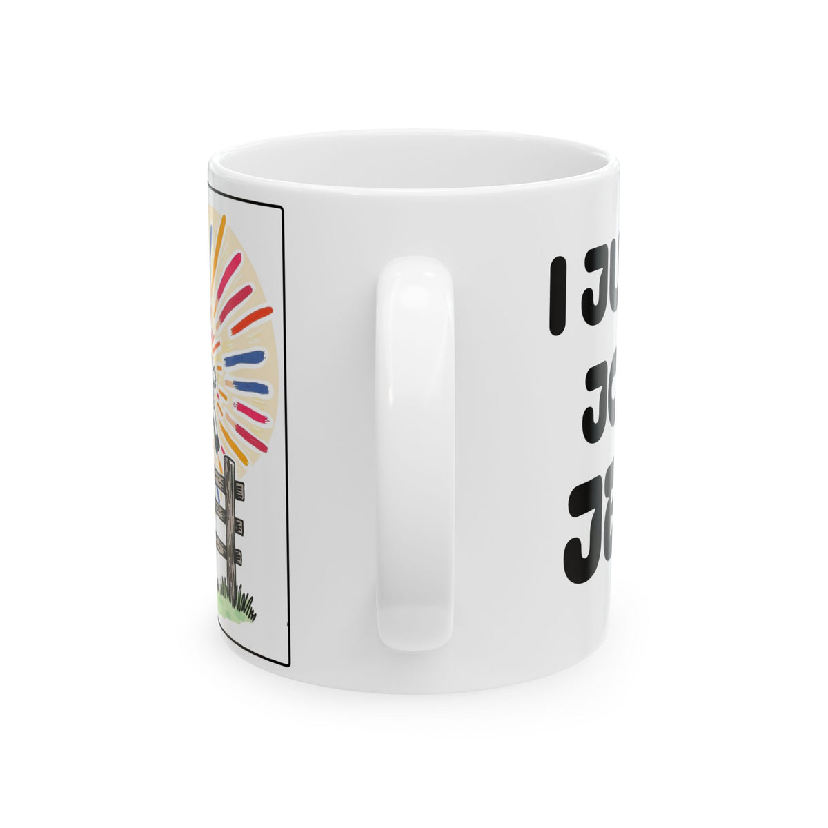 I Jump for Joy For Jesus — Ceramic Mug — Colorful Faith Coffee Cup (11oz & 15oz)