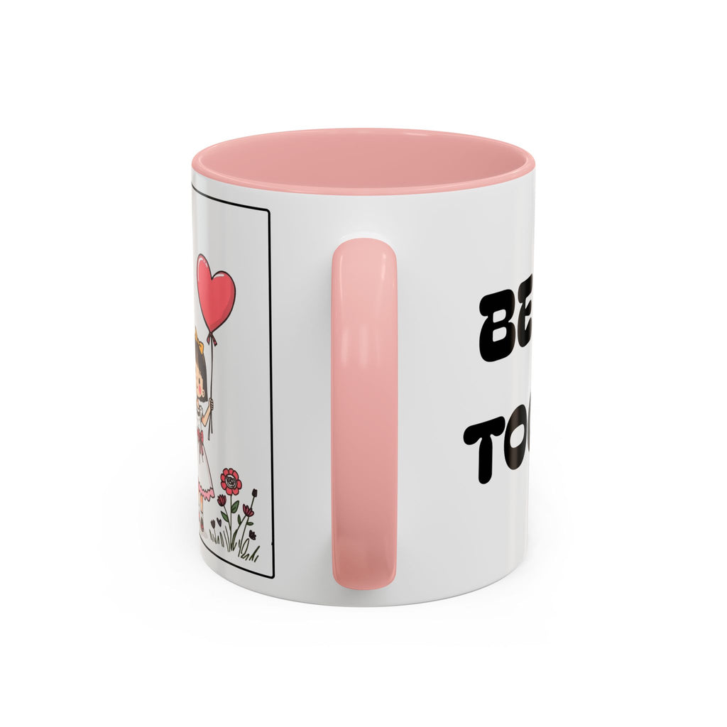 Be Happy Together — Accent Coffee Mug — Kids Balloons Doves Ceramic Gift (11/15oz)