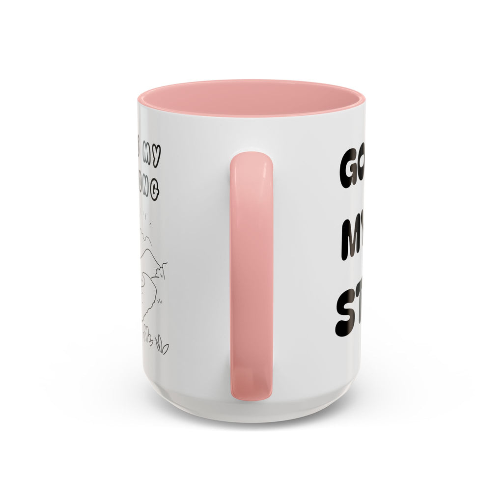 God Makes My Heart Strong  — Accent Coffee Mug — Inspirational Faith Christian Mug (11/15oz)