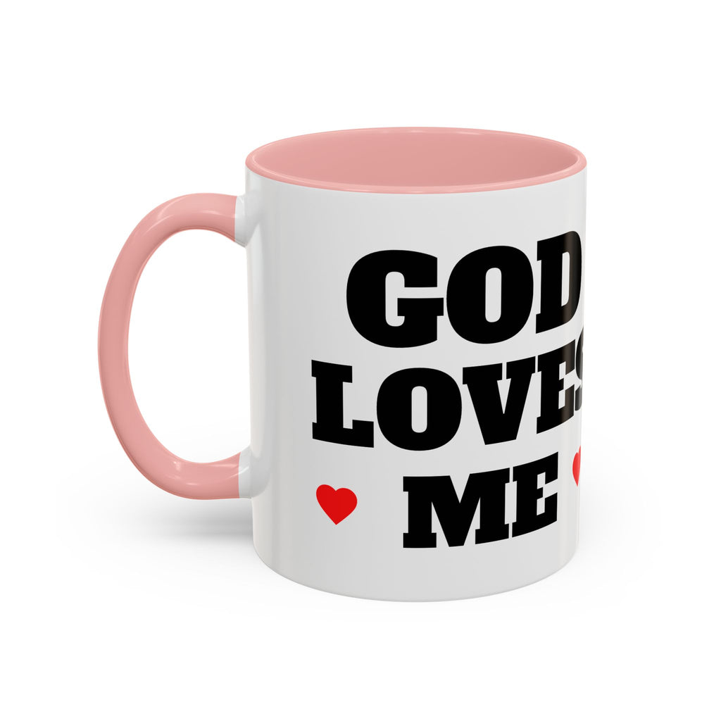 God Loves Me — Accent Coffee Mug —  Inspirational Kids Scene Ceramic Mug (11/15oz)