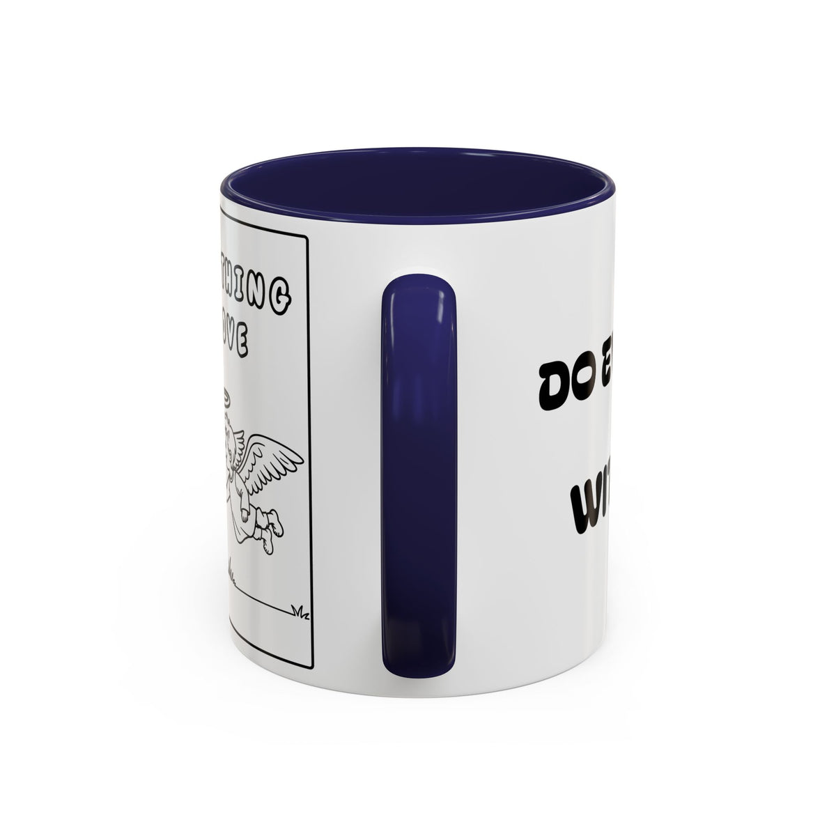 Do Everything With Love —  Accent Coffee Mug — Inspirational Kid-Friendly Ceramic Mug (11/15oz)