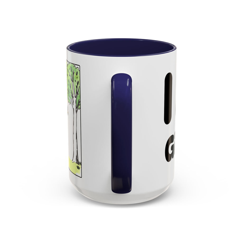 I AM Gentle — Accent Coffee Mug — Kid and Dog Illustration — Color-Accent Interior (11/15 oz)