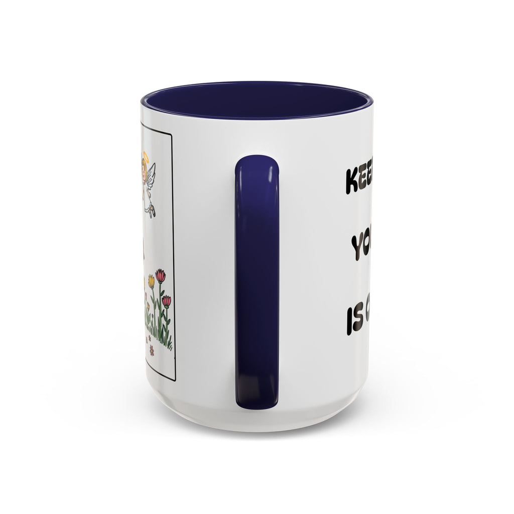 Keep Doing Good Your Harvest Is On It's Way — Accent Coffee Mug —  II - Christian Inspirational Angel Design (11/15oz)