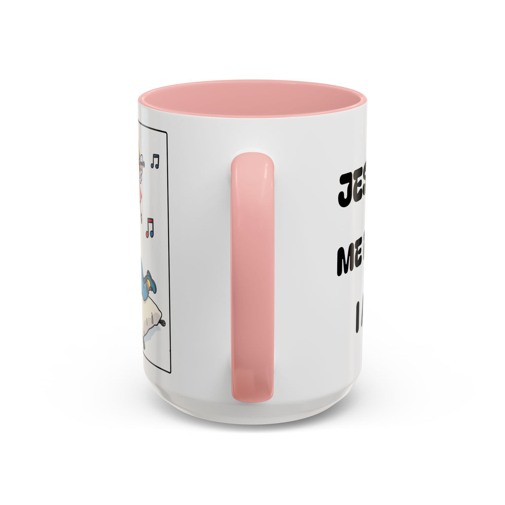 Jesus Helps Me Rest When Im Tired — Religious Accent Coffee Mug —