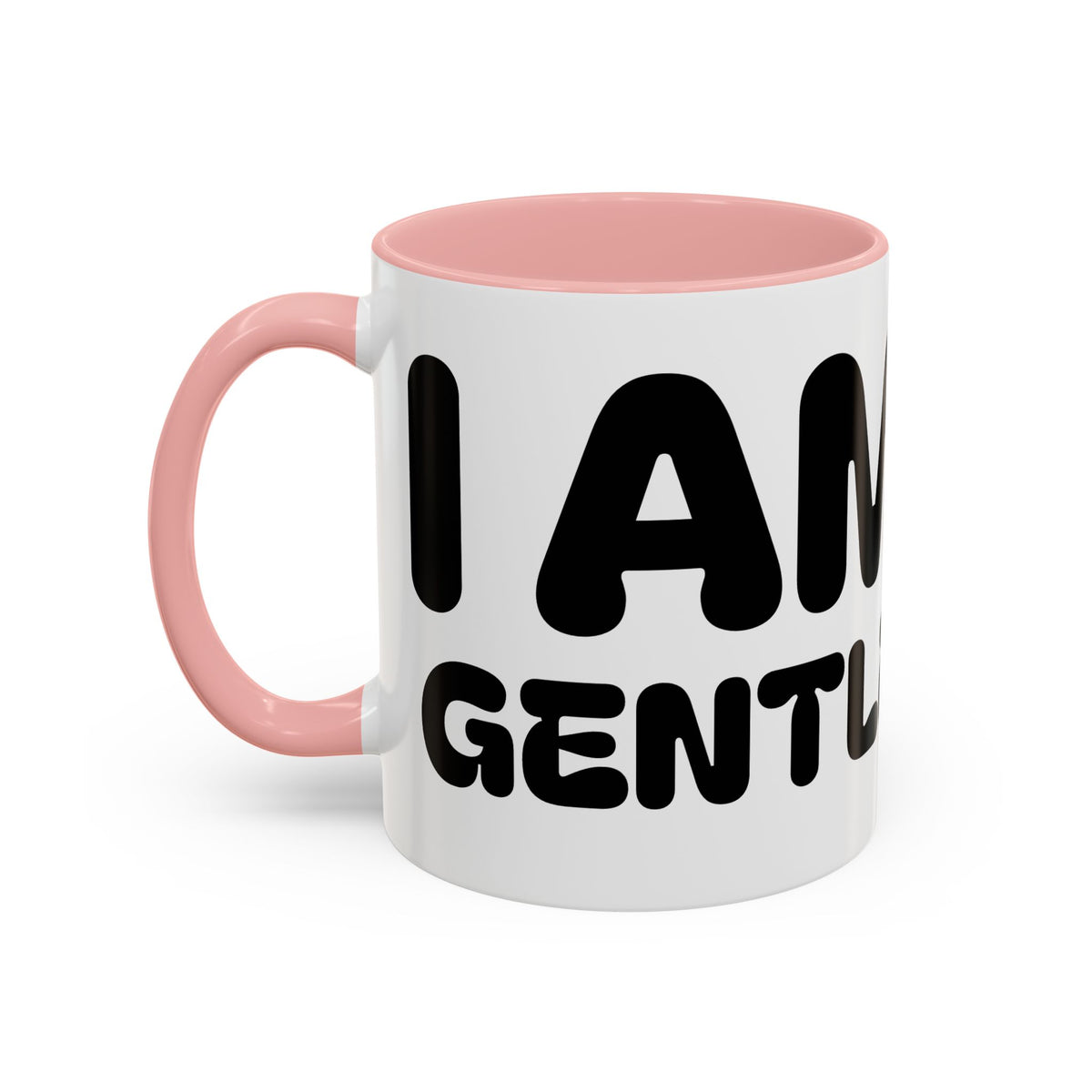 I AM Gentle — Accent Coffee Mug — Kid and Dog Illustration — Color-Accent Interior (11/15 oz)
