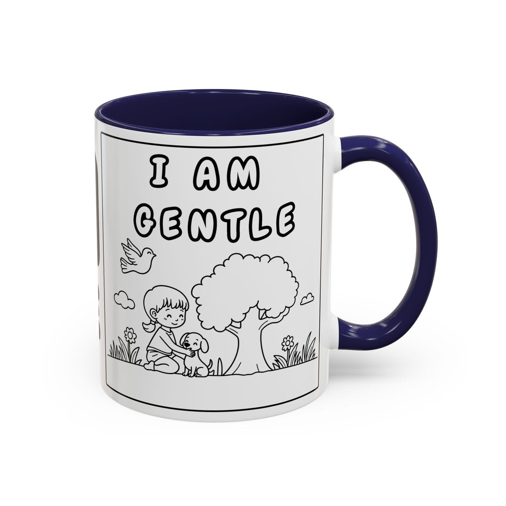 I Am Gentle — Accent Coffee Mug — Inspirational Kids Affirmation Ceramic Mug (11/15oz)