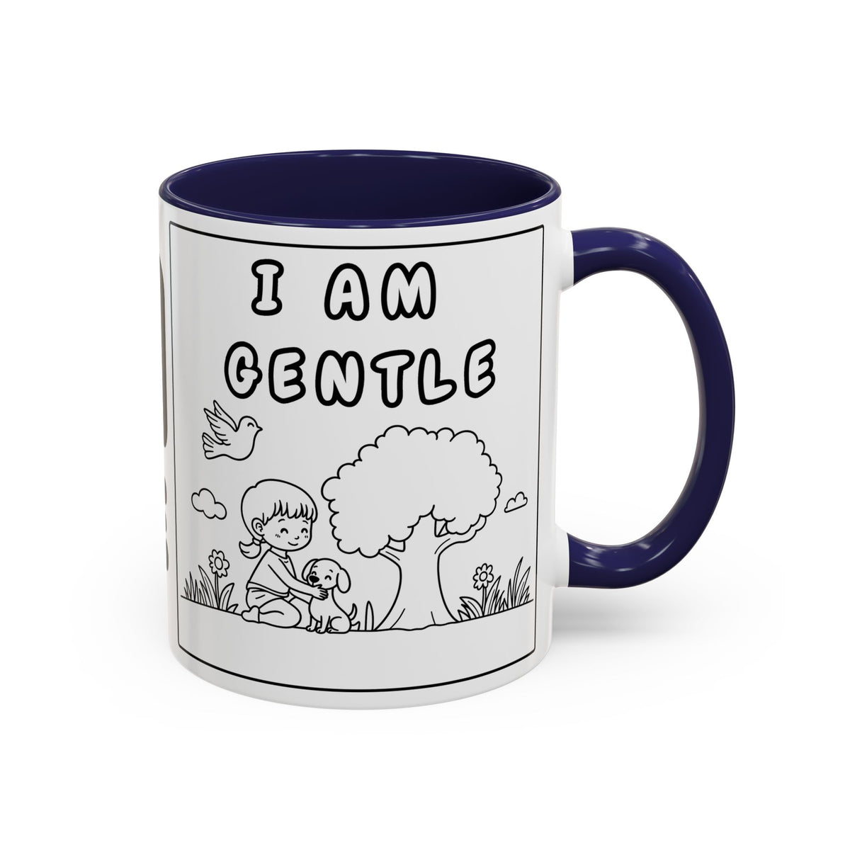 I Am Gentle — Accent Coffee Mug — Inspirational Kids Affirmation Ceramic Mug (11/15oz)