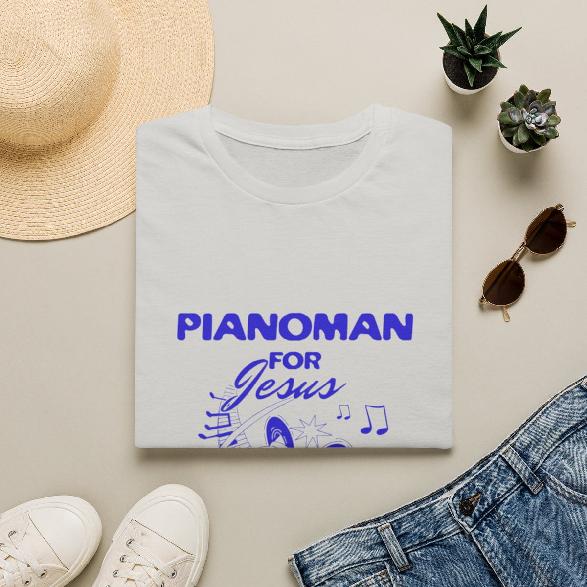 Pianoman for Jesus T-Shirt — Christian Musician Tee