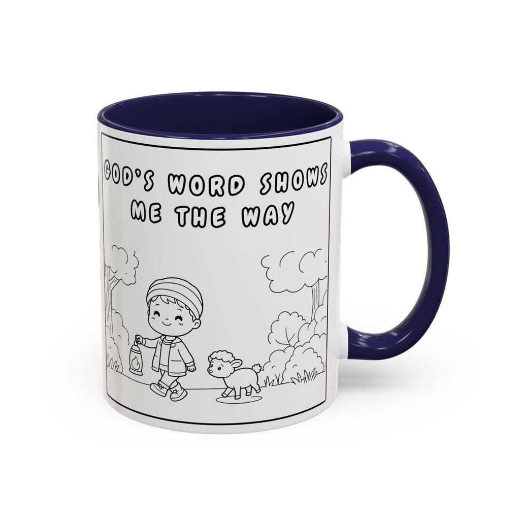 Gods Word Shows Me the Way — Inspirational Accent Coffee Mug — (11/15 oz)