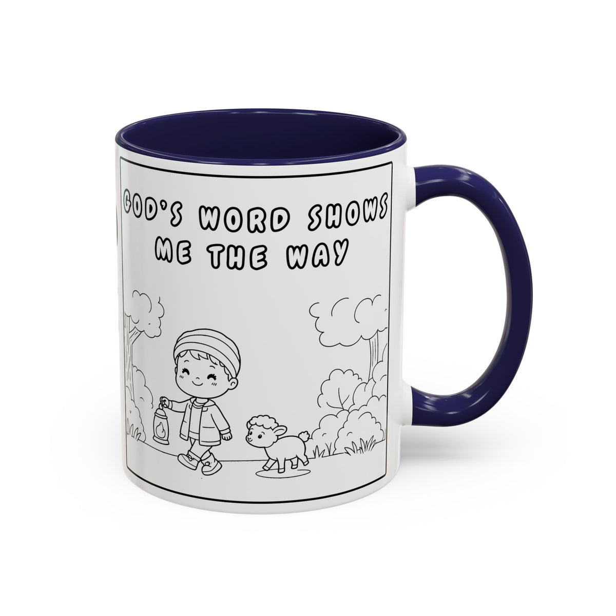 Gods Word Shows Me the Way — Inspirational Accent Coffee Mug — (11/15 oz)