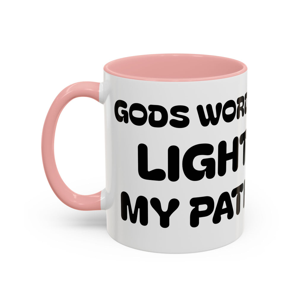 Gods Words Light My Path — Accent Coffee Mug