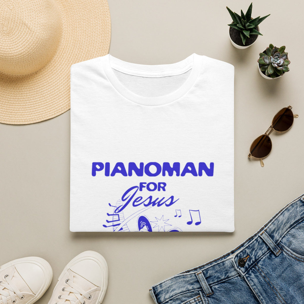 Pianoman for Jesus T-Shirt — Christian Musician Tee