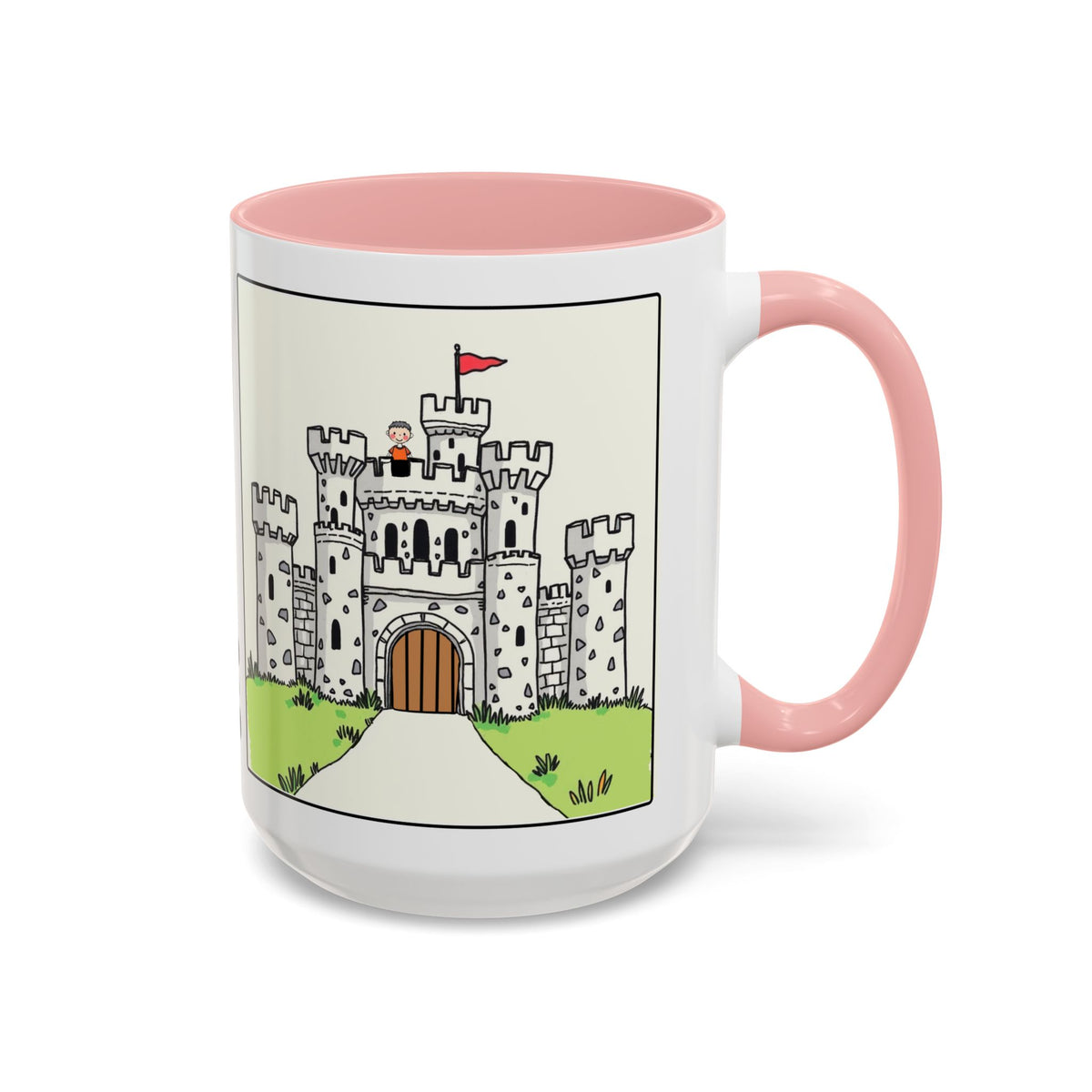 God Is My Refuge — Castle Accent Coffee Mug — 11/15oz Christian Inspirational Gift