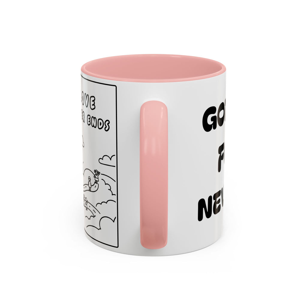 Gods Love For Me Never Ends — Inspirational Accent Mug —  (11/15oz)