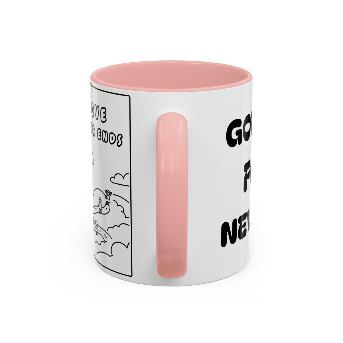 Gods Love For Me Never Ends — Inspirational Accent Mug —  (11/15oz)