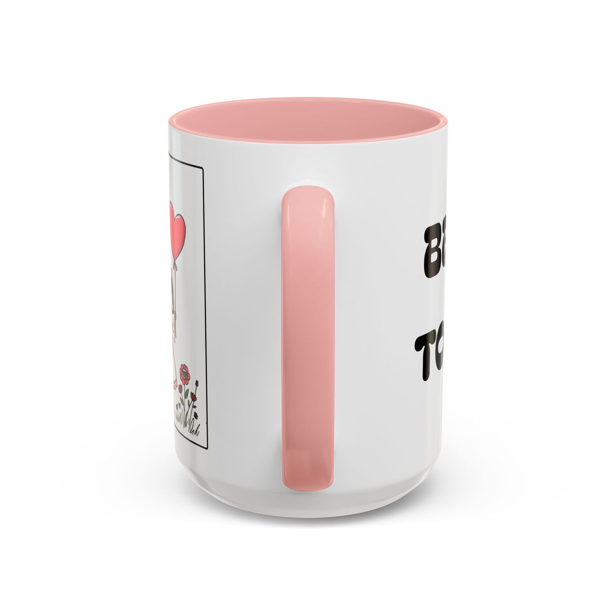 Be Happy Together — Accent Coffee Mug — Kids Balloons Doves Ceramic Gift (11/15oz)