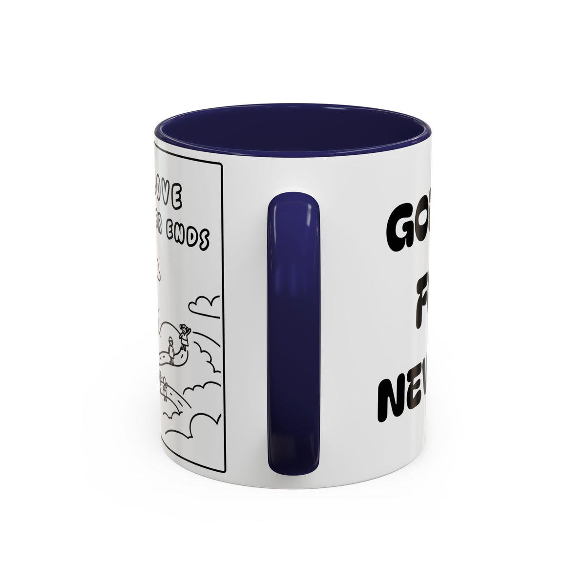 Gods Love For Me Never Ends — Inspirational Accent Mug —  (11/15oz)