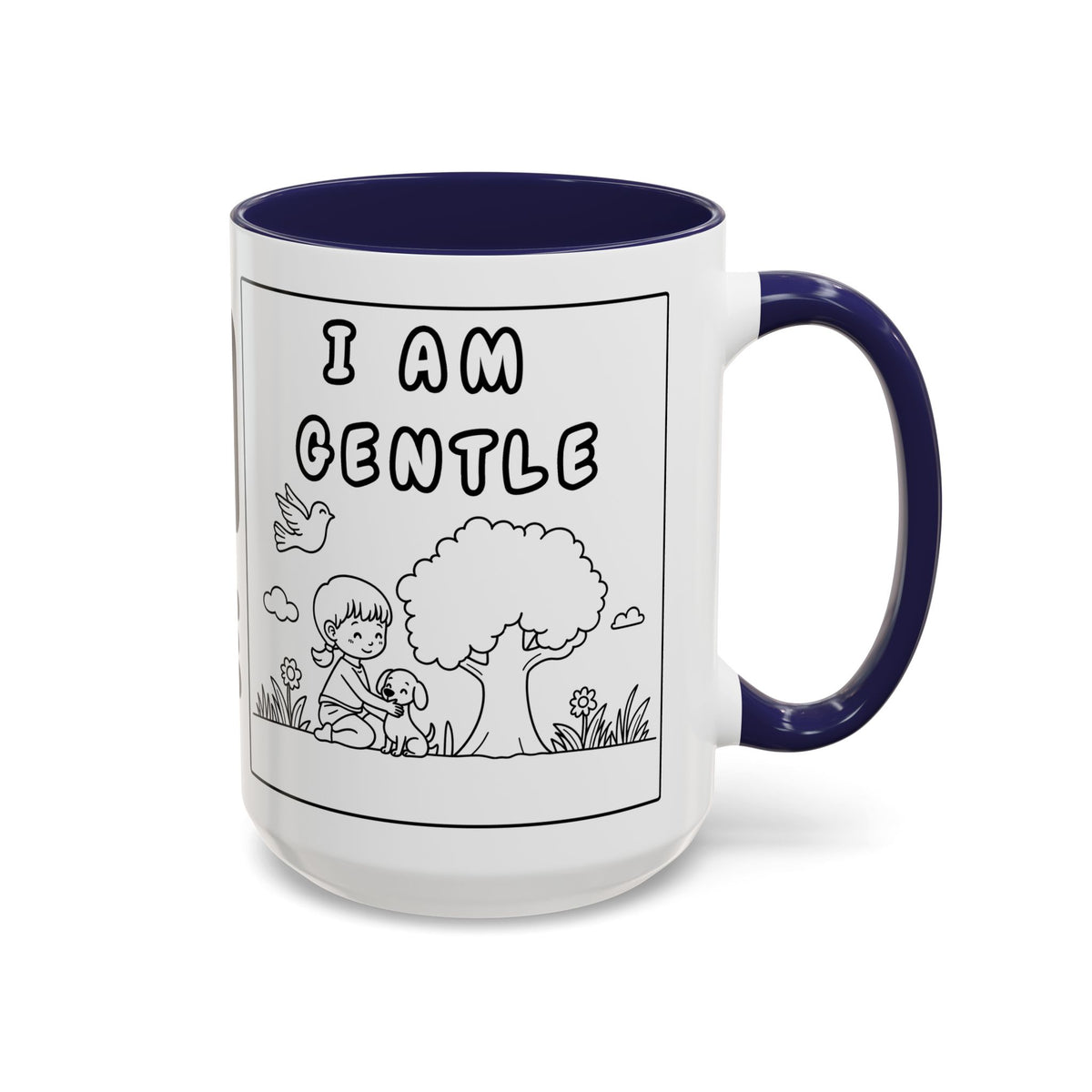 I Am Gentle — Accent Coffee Mug — Inspirational Kids Affirmation Ceramic Mug (11/15oz)