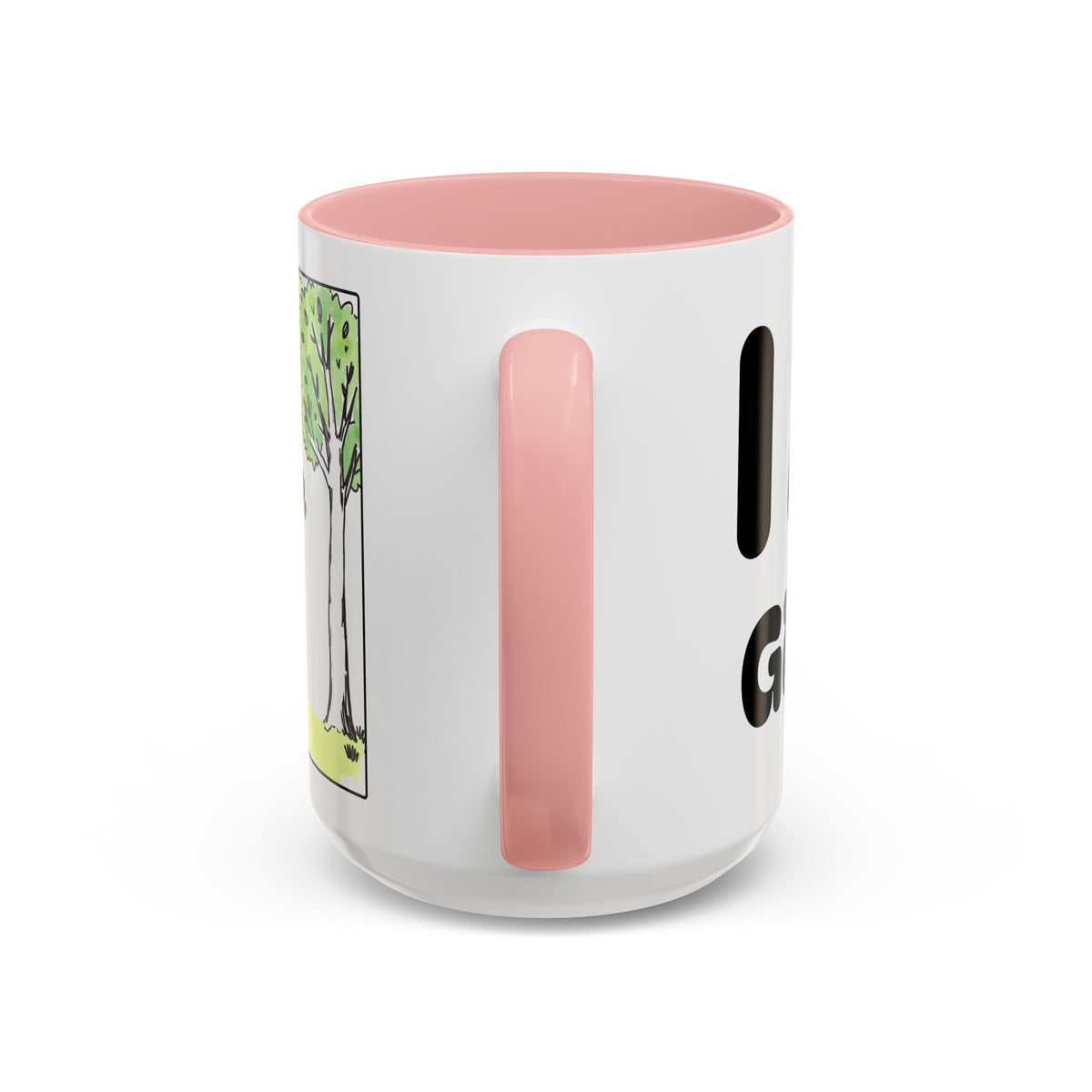 I AM Gentle — Accent Coffee Mug — Kid and Dog Illustration — Color-Accent Interior (11/15 oz)