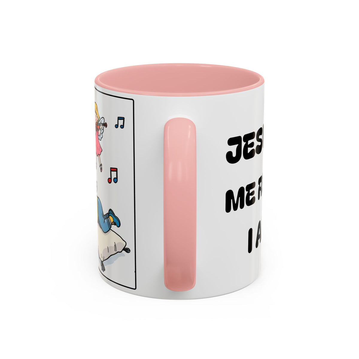Jesus Helps Me Rest When Im Tired — Religious Accent Coffee Mug —
