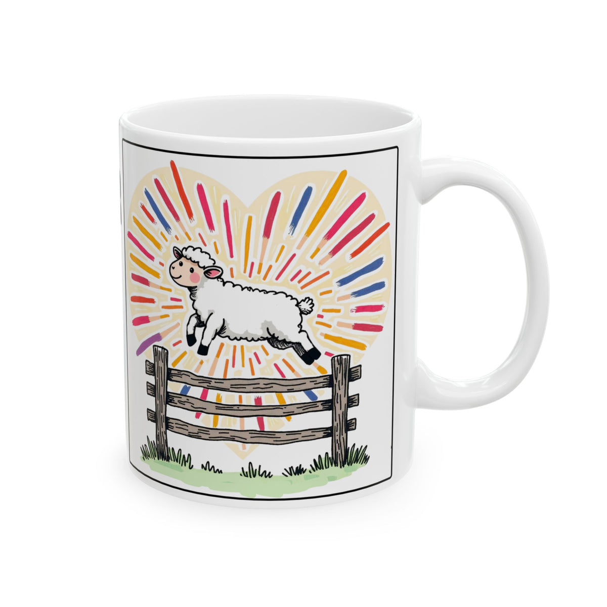 I Jump for Joy For Jesus — Ceramic Mug — Colorful Faith Coffee Cup (11oz & 15oz)
