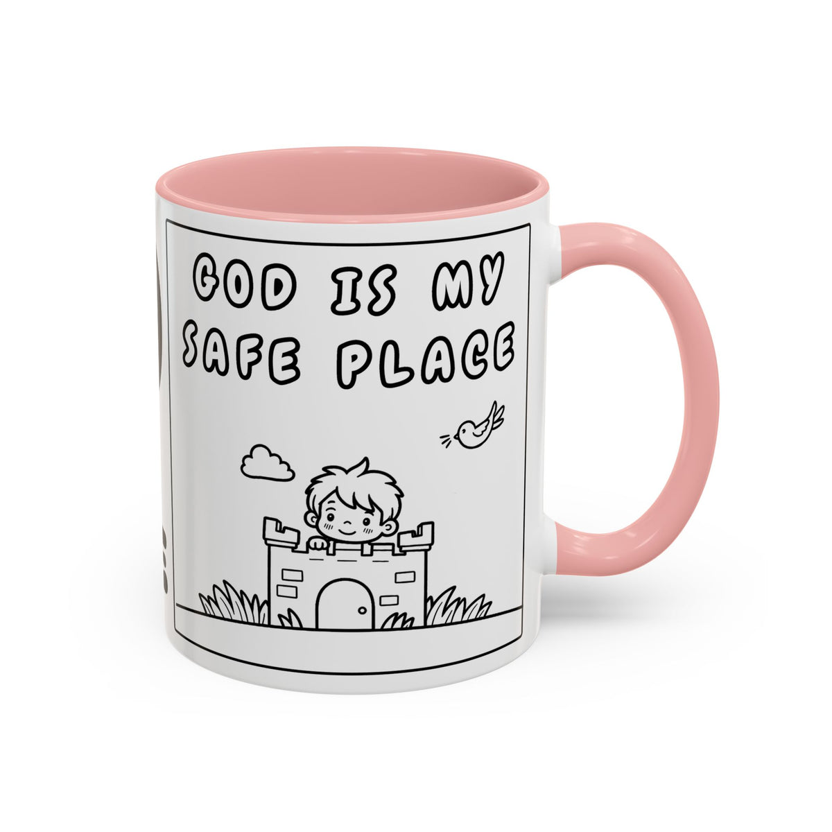 God Is My Safe Place — Christian Accent Coffee Mug —  Inspirational Coffee Cup