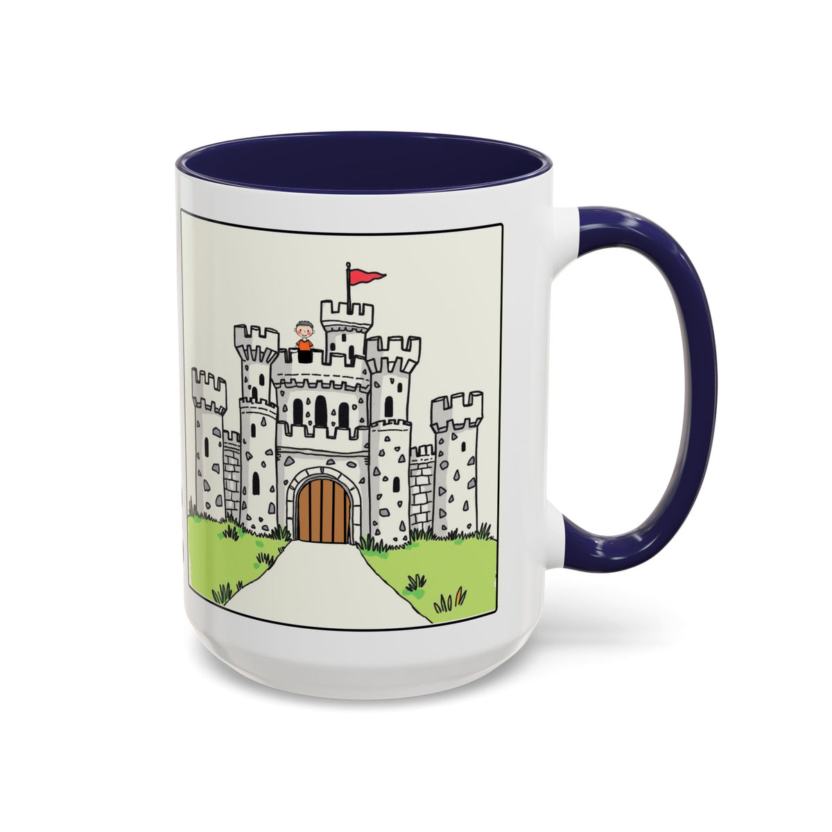 God Is My Refuge — Castle Accent Coffee Mug — 11/15oz Christian Inspirational Gift
