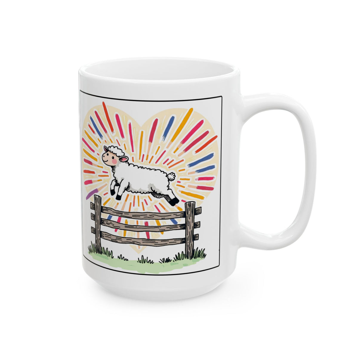 I Jump for Joy For Jesus — Ceramic Mug — Colorful Faith Coffee Cup (11oz & 15oz)
