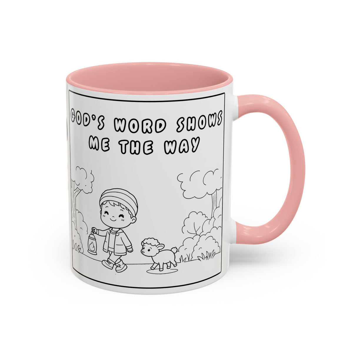 Gods Word Shows Me the Way — Inspirational Accent Coffee Mug — (11/15 oz)