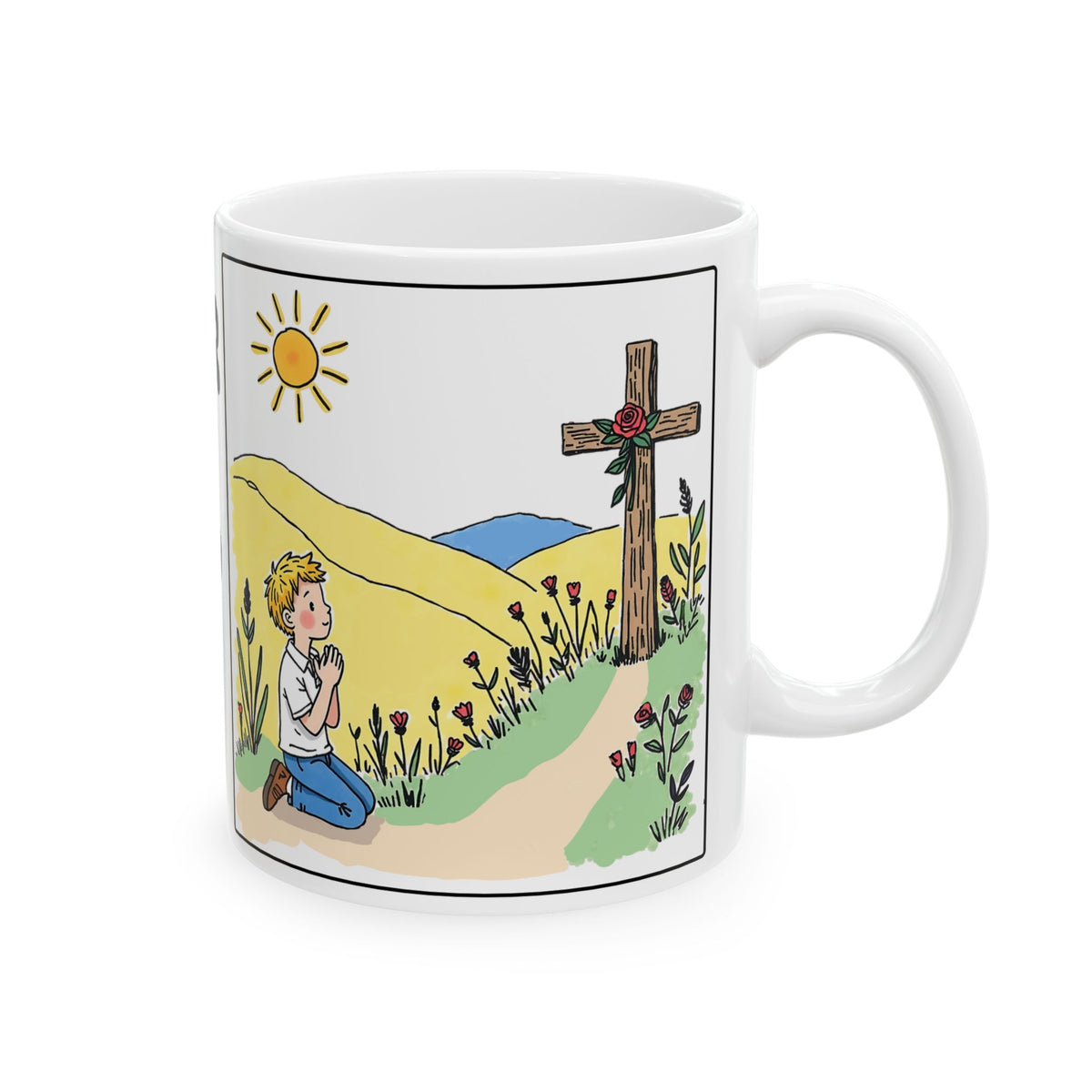 Remember to Pray Every Day - Faith Prayer Ceramic Mug –  Inspirational Coffee Cup