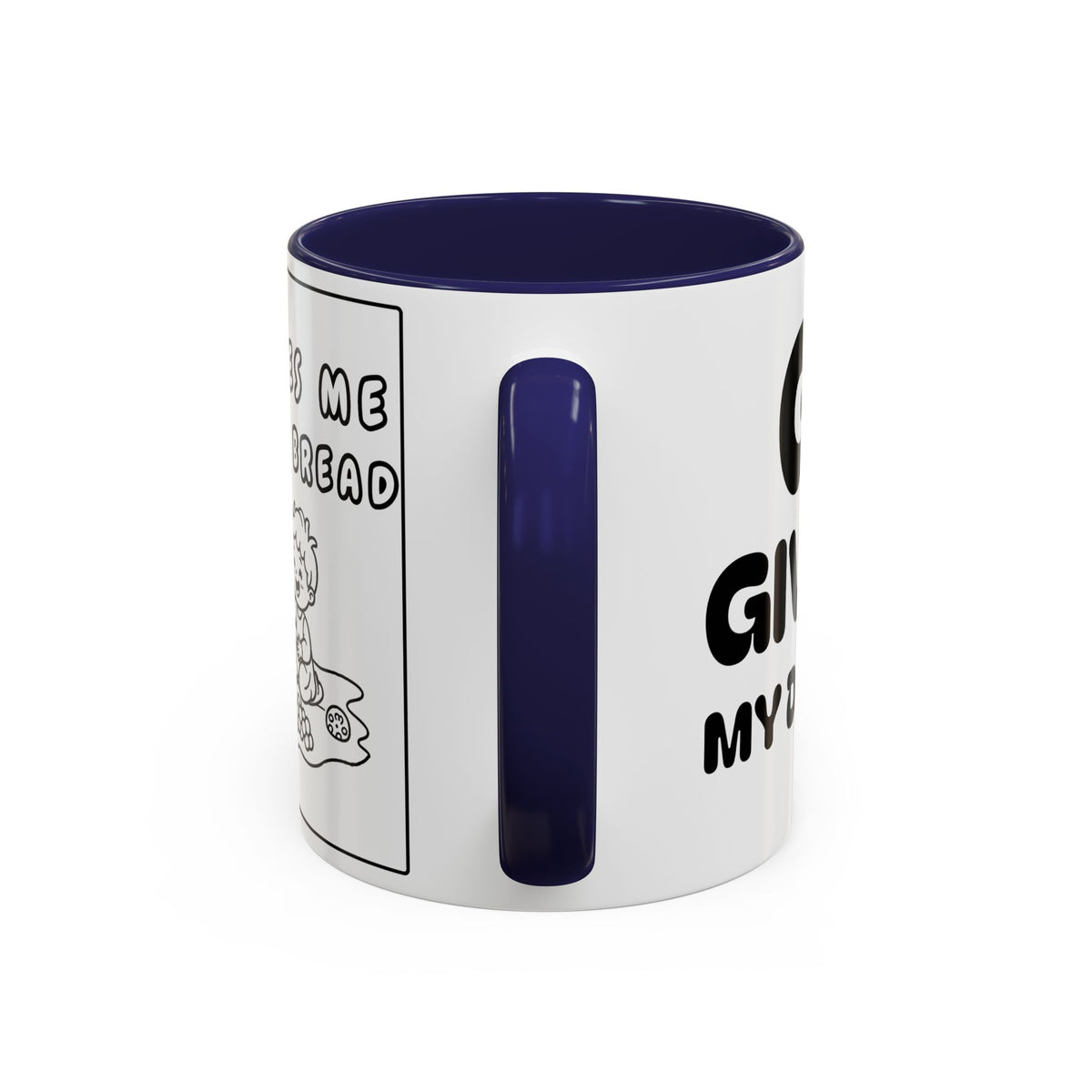 God Gives Me My Daily Bread — Daily Bread Accent Coffee Mug —  Inspirational Christian Mug