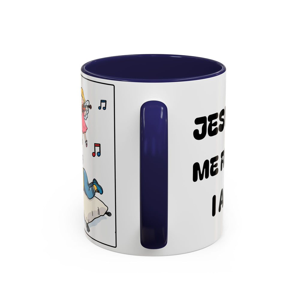 Jesus Helps Me Rest When Im Tired — Religious Accent Coffee Mug —
