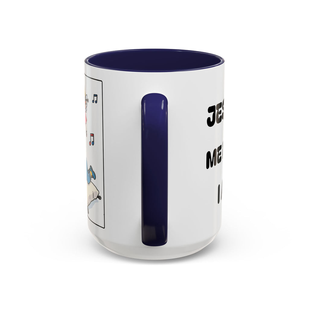 Jesus Helps Me Rest When Im Tired — Religious Accent Coffee Mug —