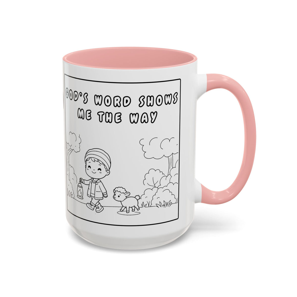 Gods Word Shows Me the Way — Inspirational Accent Coffee Mug — (11/15 oz)