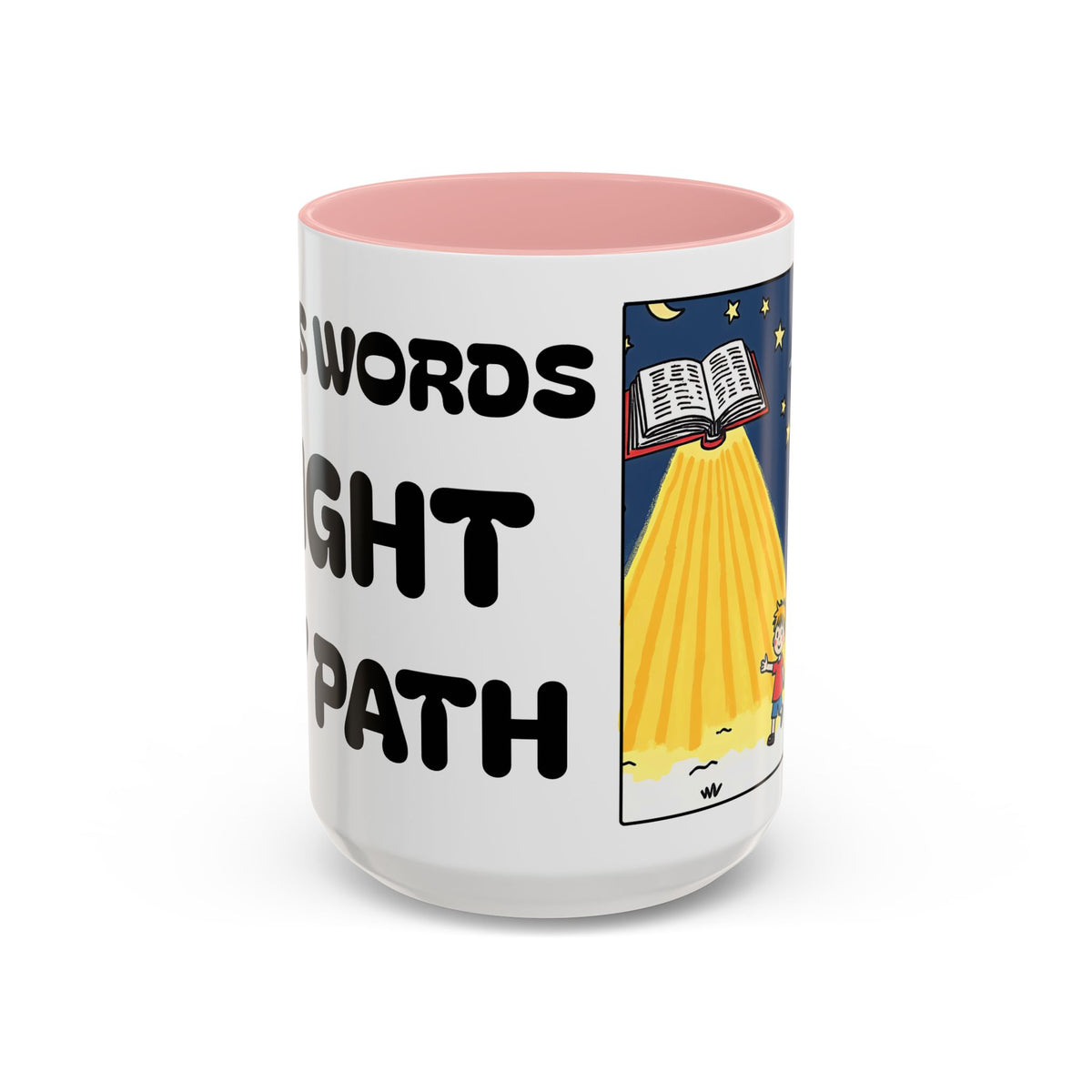 Gods Words Light My Path — Accent Coffee Mug