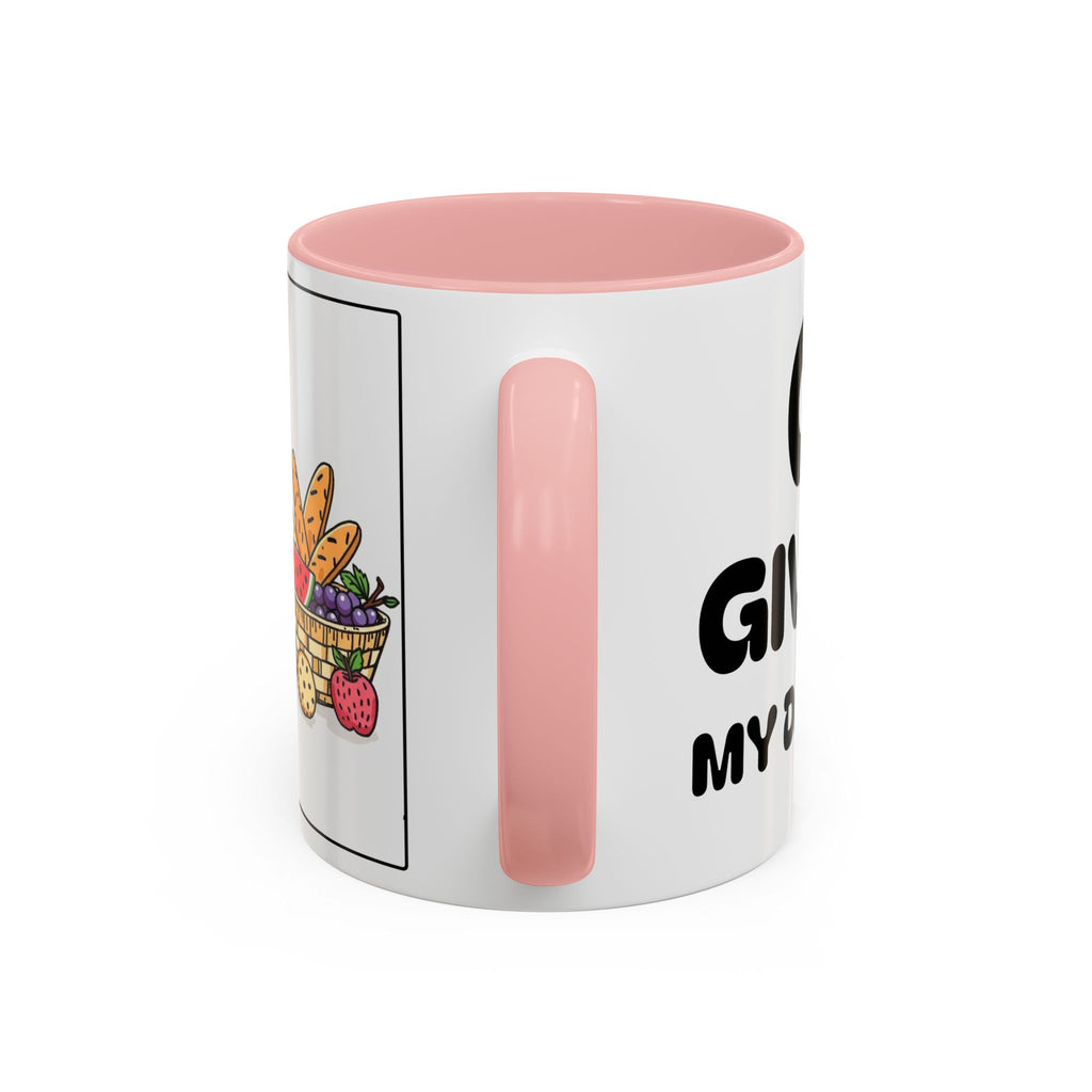 God Gives Me My Daily Bread II Daily Bread — Accent Coffee Mug —  Inspirational Christian Mug