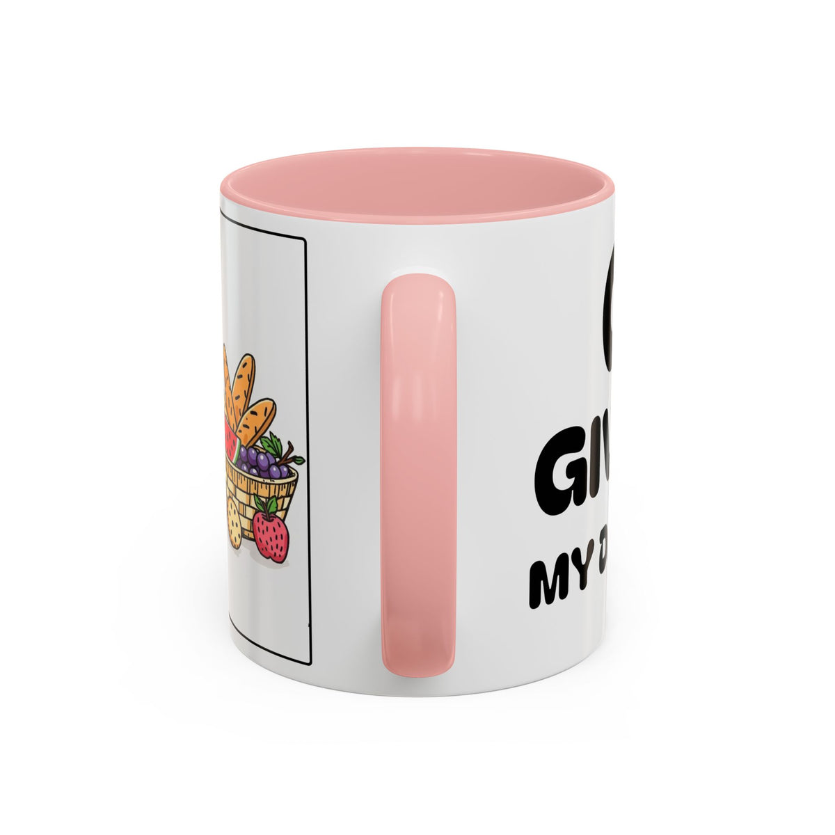 God Gives Me My Daily Bread II Daily Bread — Accent Coffee Mug —  Inspirational Christian Mug