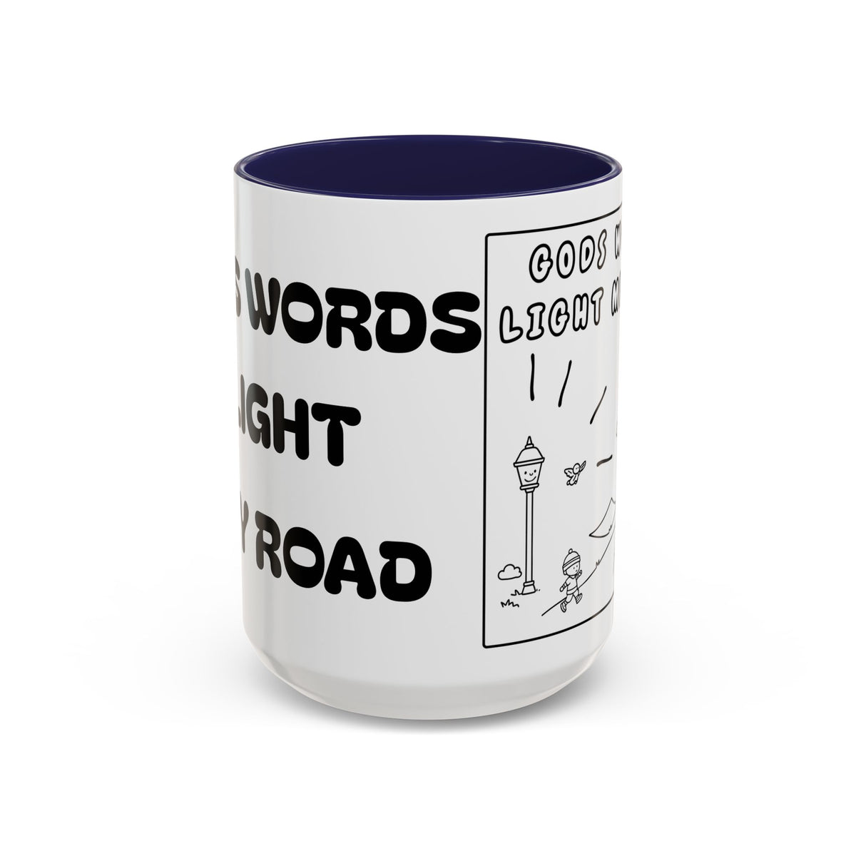 Gods Words Light My Road  - Accent Coffee Mug