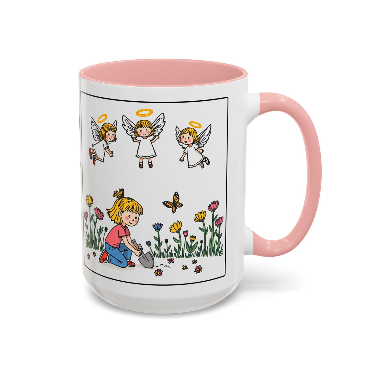 Keep Doing Good Your Harvest Is On It's Way — Accent Coffee Mug —  II - Christian Inspirational Angel Design (11/15oz)
